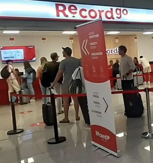 Recordgo counter Palma airport