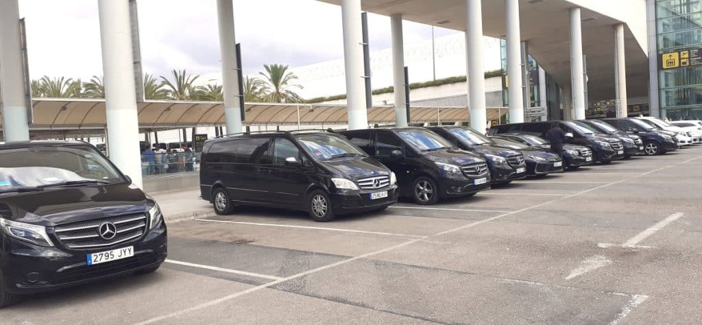 Private transfer parking at Palma de Mallorca