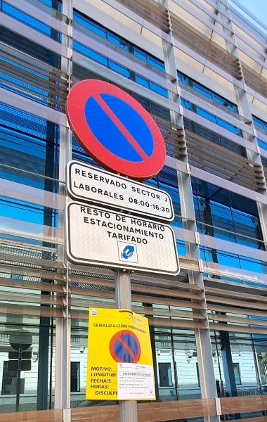 Traffic sign Palma